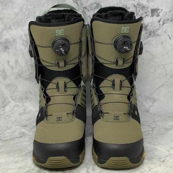 DC Men's Size 7.5 Dark Olive Judge 2024 Double Boa Ski Snowboard Boots L13-1 - Picture 2 of 10